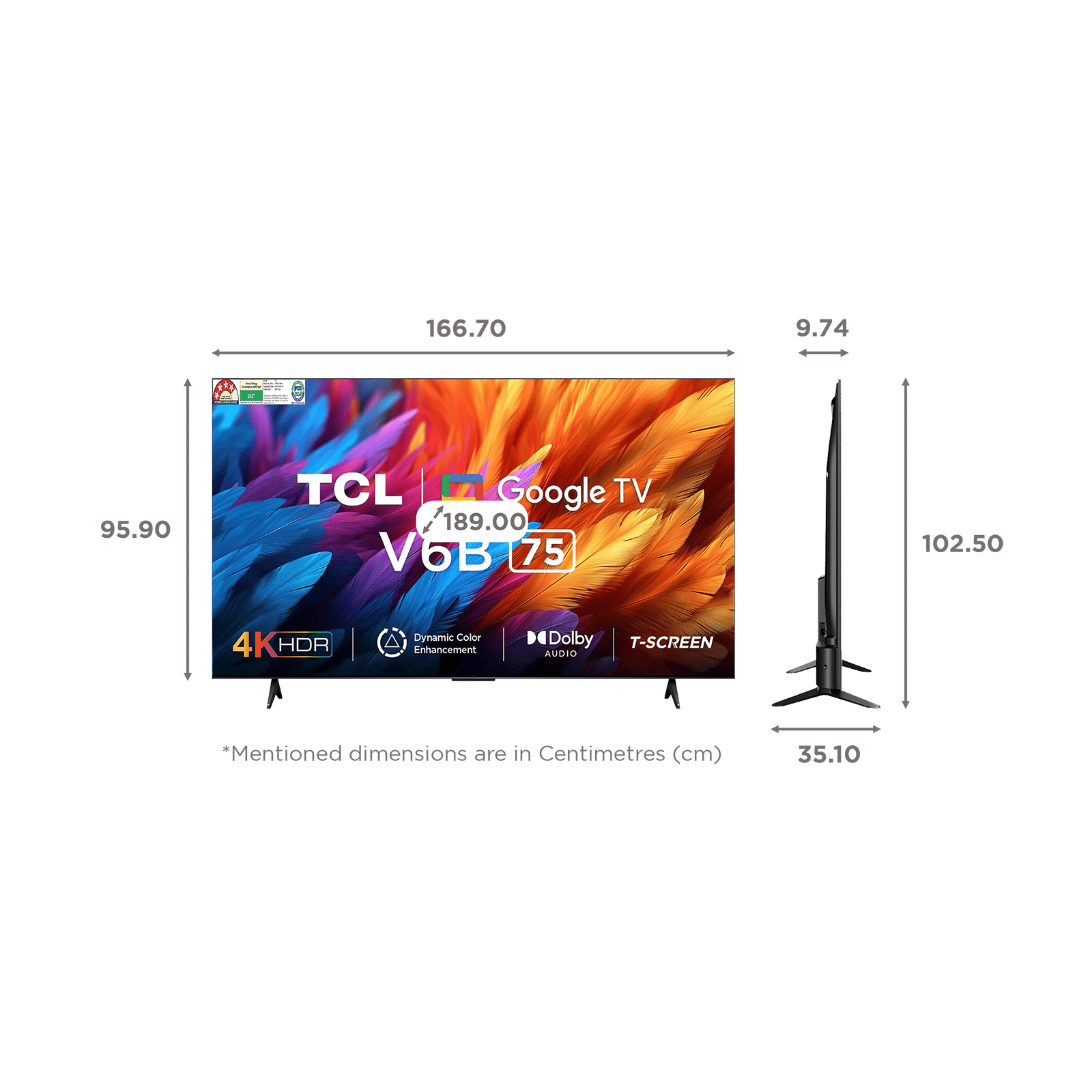 Buy TCL V6B 190 cm (75 inch) 4K Ultra HD LED Smart Google TV with